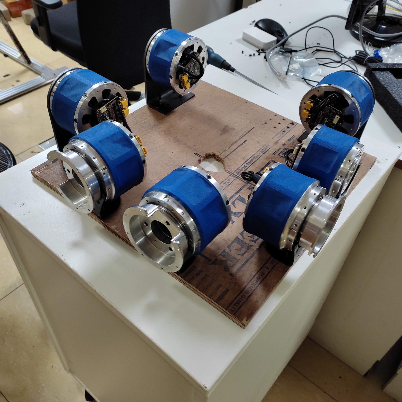 Actuator mounted for testing